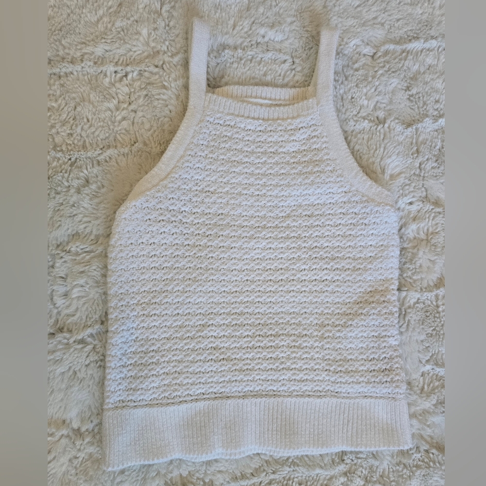Abercrombie Kids White Textured Tank Top